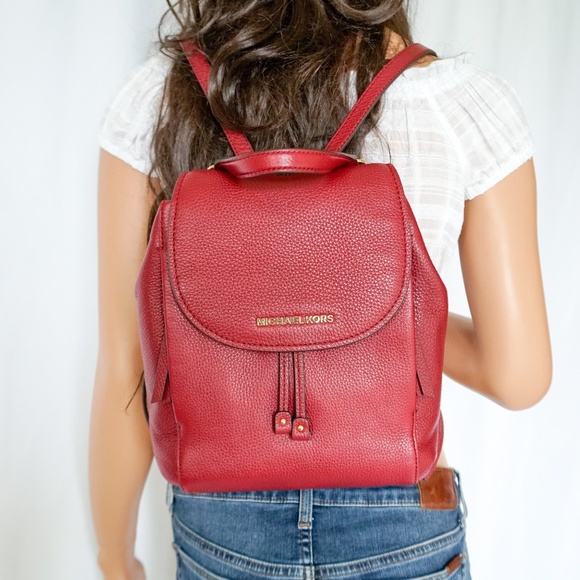 Michael Kors Handbags - Michael Kors Riley M Leather Backpack Mulberry
